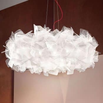 Slamp Clizia Pixel lampa, červená kábel, Ø 78 cm