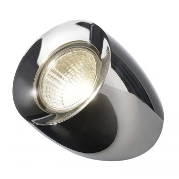Stolná LED lampa Ovola, chróm