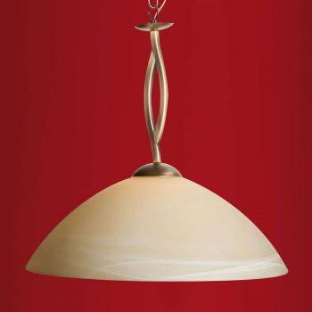 Závesná lampa Capri 1-pl. krémová/bronz