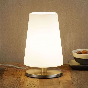 S dotykovým stmievačom stolná lampa Ancilla oceľ