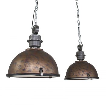 Závesná lampa Bikkel 2-plameňová, hnedá