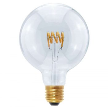 LED Globe G125 Curved Spirale E27 8W teplá biela