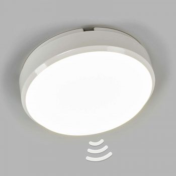 Okrúhle stropné LED svietidlo Bulkhead so snímačom