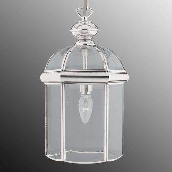 Závesná lampa Arlind, Ø 18 cm, chróm