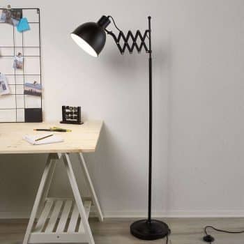 Rafinovaná stojaca lampa Talaro v čiernej
