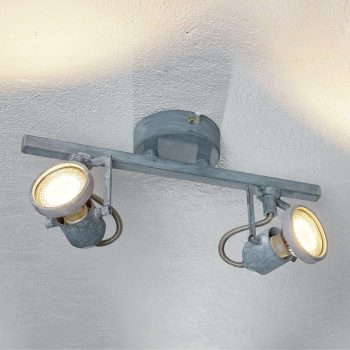 Dvoj-plameňové stropné LED svietidlo Concreto