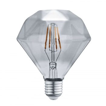 LED žiarovka E27 4W 3 000K diamant filament dymová