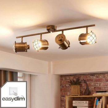 4-plameňové stropné LED svietidlo Ebbi easydim