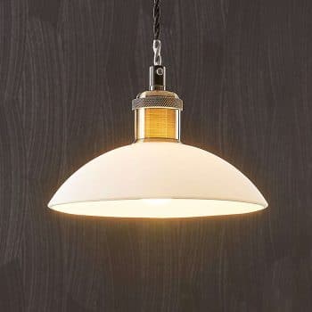 Sklená závesná lampa Samu, staromosadzná