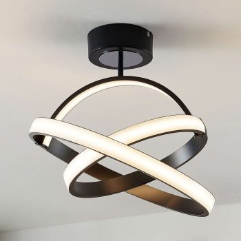 LED stropná lampa Halima, stmievteľná, kruhy