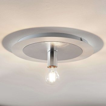 Kovová stropná lampa Justik, 1 svetlo, biela