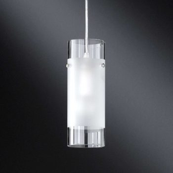 Závesná lampa May so sklom, 1-plameňová