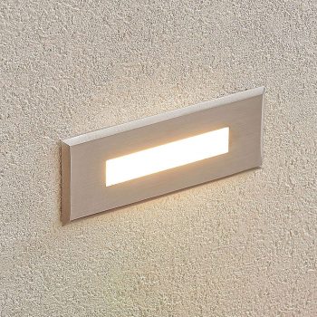 Zapustené nástenné LED svetlo Doga oceľ 12 cm