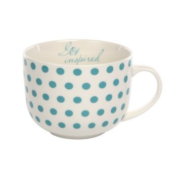 Altom Porcelánový hrnček Melania 470 ml, tyrkysová