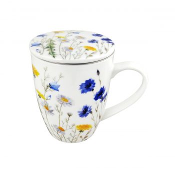 Altom Porcelánový hrnček so sitkom a viečkom Spring, 300 ml