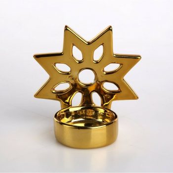 Altom Porcelánový svietnik na čajovú sviečku Star, 9,5 x9,5 cm