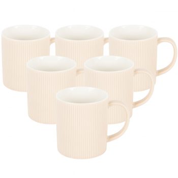 Altom Sada porcelánových hrnčekov Urban 320 ml, 6 ks, béžová