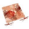Bellatex Sedák Korall micro vzorovaný Kvet oranžová, 40 x 40 cm - Image 1
