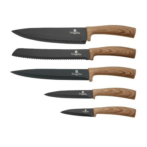 Berlinger Haus 6-dielna sada nožov s magnetickým stojanom Ebony Line Maple