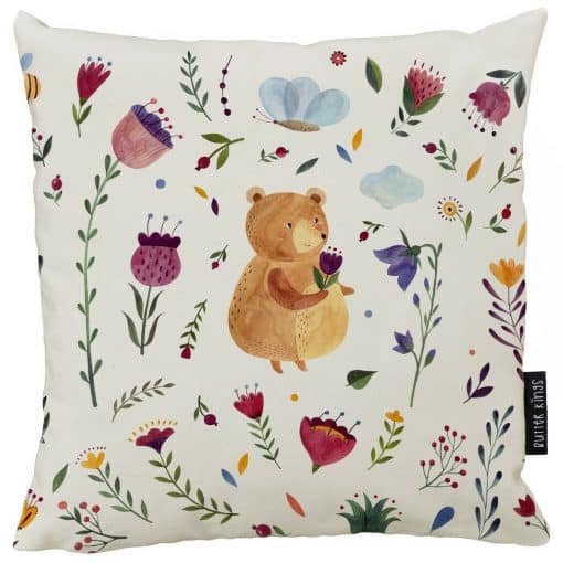 Butter Kings Vankúš Teddy bear on the meadow, 50 x 50 cm