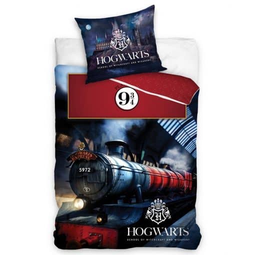 Tiptrade Detské bavlnené obliečky Harry Potter Rokfortský expres, 140 x 200 cm, 70 x 90 cm