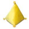 Domarex Vankúš pyramída Trevi Velvet žltá, 40 x 40 x 40 cm - Image 1