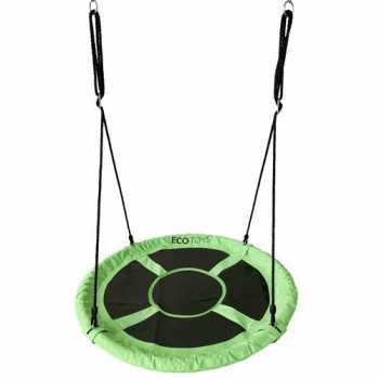 Ecotoys Detský hojdací kruh Bocianie hniezdo zelená, pr. 100 cm