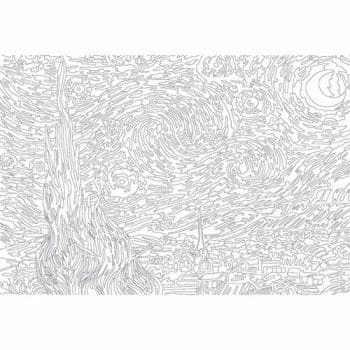EUROGRAPHICS Color me puzzle Hvězdná noc 300 dílků + sada na zavěšení