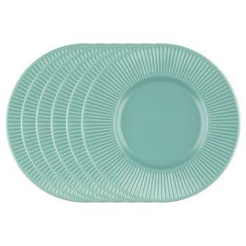 Florina Sada dezertných tanierov Capri, 22 cm, 6 ks, tyrkysová