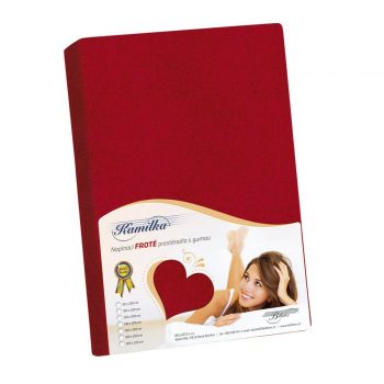 Bellatex Froté prestieradlo Kamilka červená, 100 x 200 cm