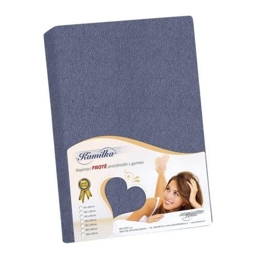 Bellatex Froté prestieradlo Kamilka tmavosivá, 100 x 100 cm