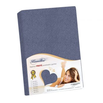 Bellatex Froté prestieradlo Kamilka tmavosivá, 200 x 220 cm
