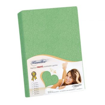 Bellatex Froté prestieradlo Kamilka zelená, 200 x 220 cm
