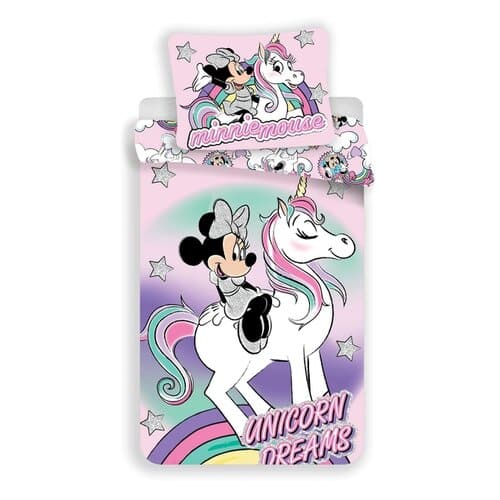 Jerry Fabrics Bavlnené obliečky Minnie Unicorn, 140 x 200 cm, 70 x 90 cm