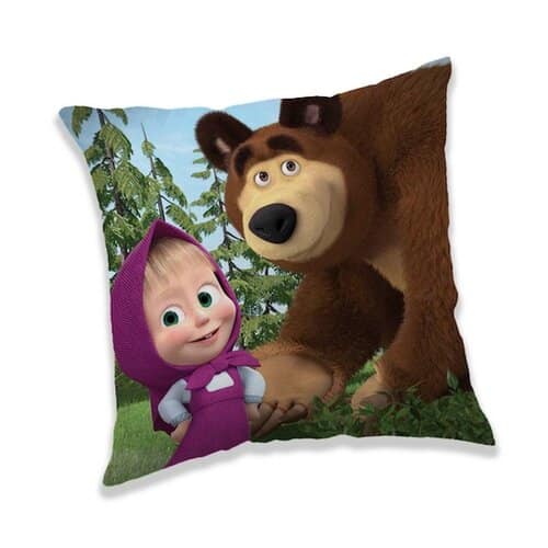 Jerry Fabrics Vankúšik Máša a medveď Forest 02, 40 x 40 cm