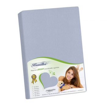 Bellatex jersey prestieradlo Kamilka svetlo sivá, 180 x 200 cm