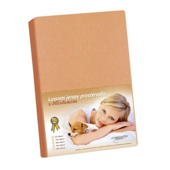 Bellatex Jersey prestieradlo s elastanom lososová, 120 x 200 cm
