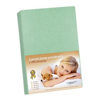 Bellatex Jersey prestieradlo s elastanom zelená, 140 - 200 cm