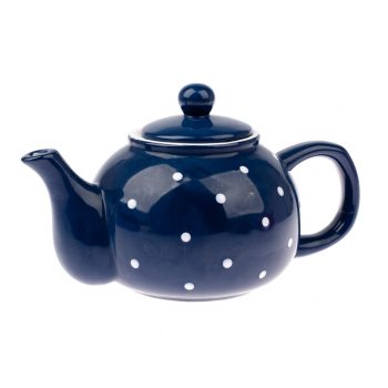 Keramická kanvička na čaj Dots 1 l, modrá