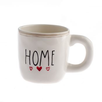 Keramický hrnček Home 400 ml, biela