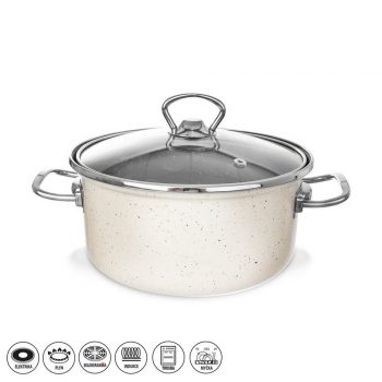 Orion Smaltovaný kastról s pokrievkou Grande Copper, 2,8 l, 2,8 l