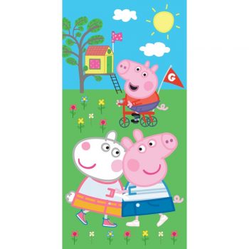 TipTrade Osuška Prasiatko Peppa Priatelia, 70 x 140 cm