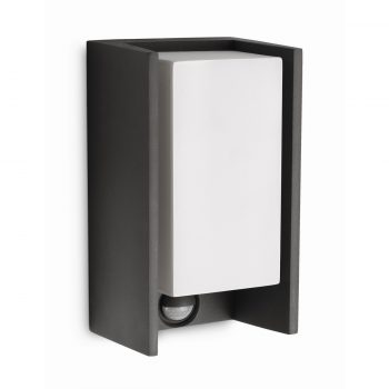 Philips 16352/93/16 Bridge Vonkajšie nástenné svietidlo s čidlom 24,5 cm, antracit