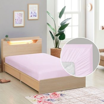 Bellatex Plátené prestieradlo s gumou fialová, 90 x 200 cm
