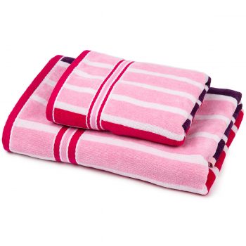 Jahu Sada Stripes Sweet uterák a osuška, 70 x 140 cm, 50 x 90 cm