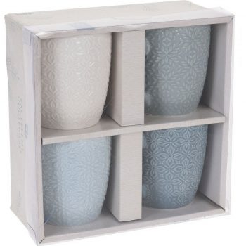 Sada porcelánových hrnčekov 250 ml, 4 ks
