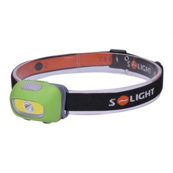 Solight WH24 Čelové LED svietidlo 3 W Cree + 3 W COB, čierna