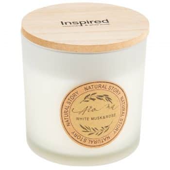 Sviečka v skle Natural story Rosemary & White musk