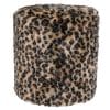 Taburet z umelej kožušiny Leopard, 31 x 34 cm - Image 1