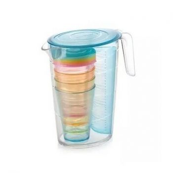 Tescoma Džbán s pohármi myDRINK 2,5 l, modrá 308802.30